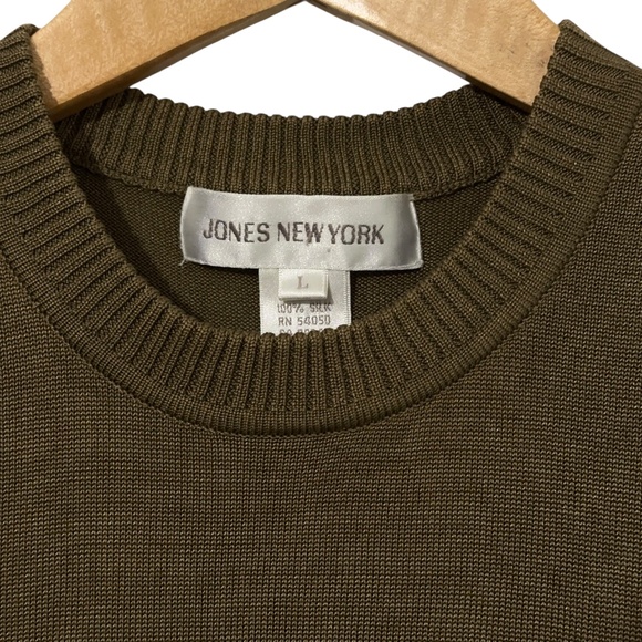 Jones New York Womens Silk Knit Top Size L Vintage - Picture 3 of 4
